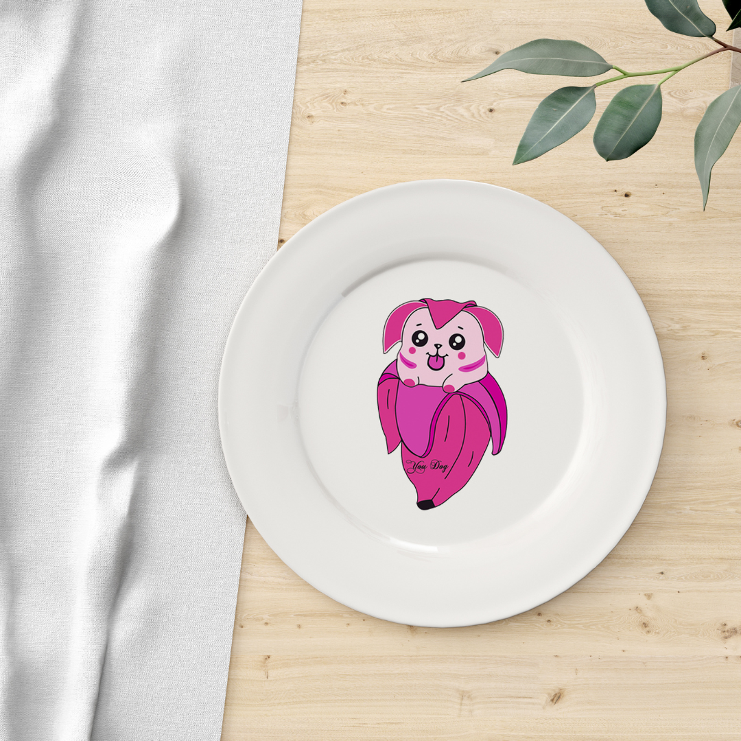 Gato Banana Rosado Plato