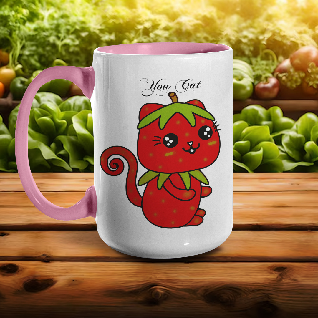 Gato Fresa Taza Rosada 15oz